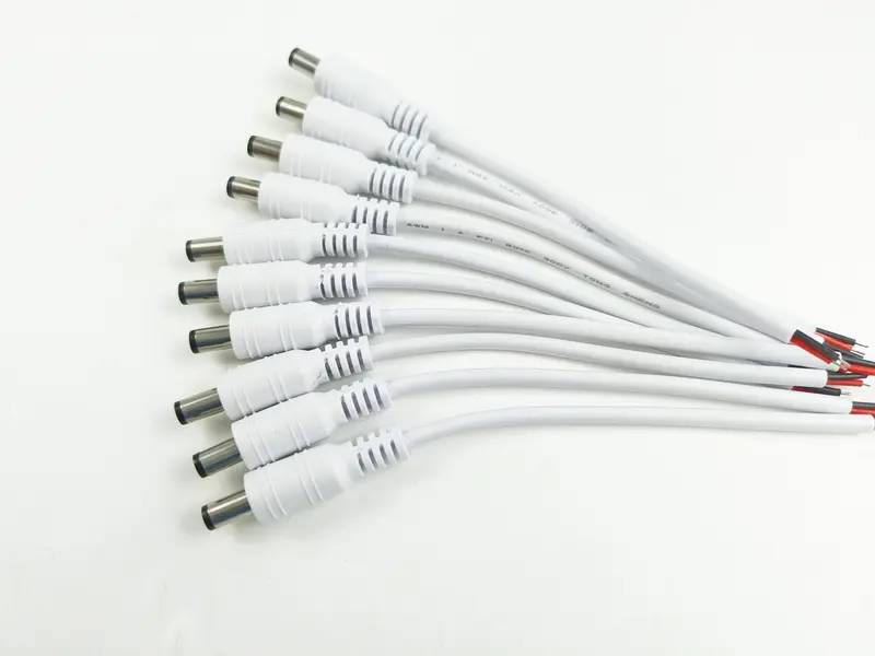 1/5/10 Pcs 5.5x2.1mm DC Male Female Power Plug Cable Wire Jack Adapter Connector for CCTV Single Color 3528 5050 LED Tape Light - Image 7