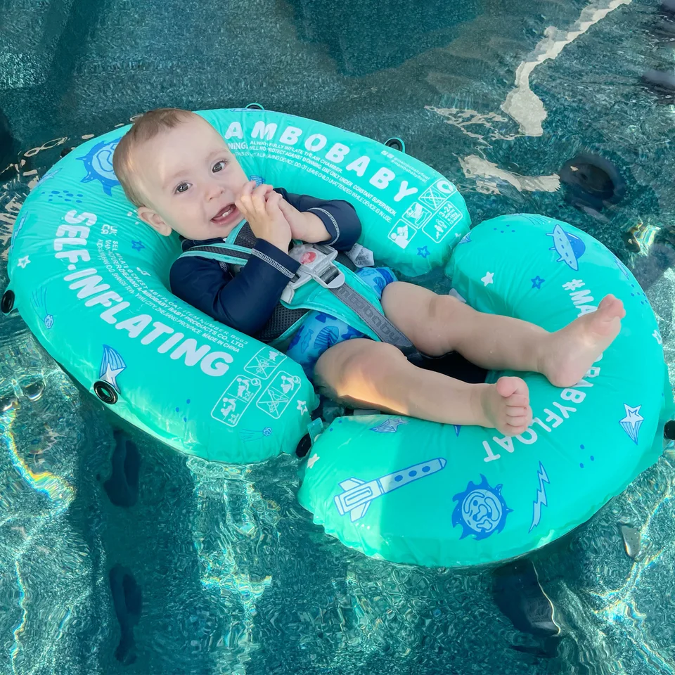 Self Inflating Baby Swim Float with Canopy