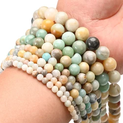 Natural Stone Beads Assortment for Jewelry Making and DIY Creations (Amazonite Beads)