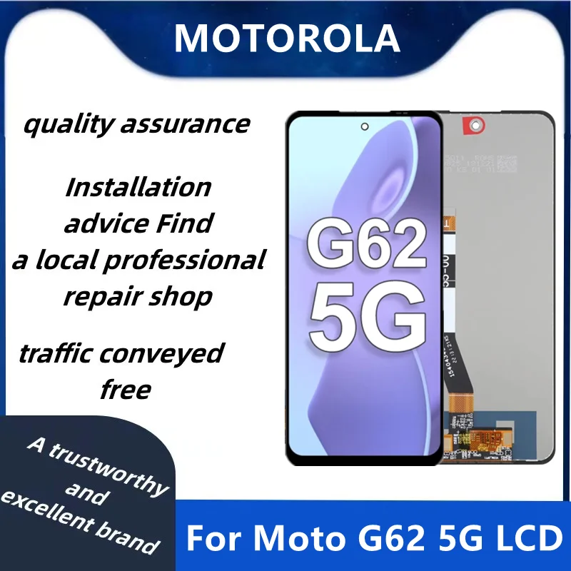 

Original 6.5'' For Motorola Moto G62 5G LCD Display Touch Screen Digitizer Assembly Replacemen Repair Parts For Moto G62 Display