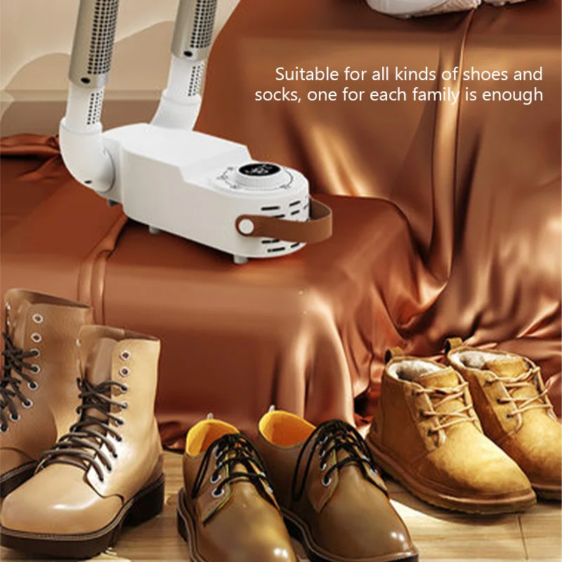 Shoe Dryer Intelligent Timer Adjustable Dryer Quick Drying Deodorizing Sterilizing Shoe Dryer Household Shoe Warmer Heater