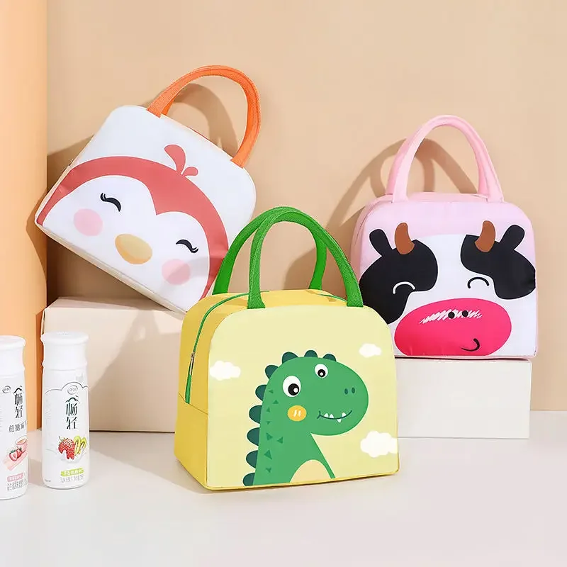Cute Cartoon Animal Tote Insulated Thermal Lunch Bag Picnic Food Storage Lunch Box Cooler Bags