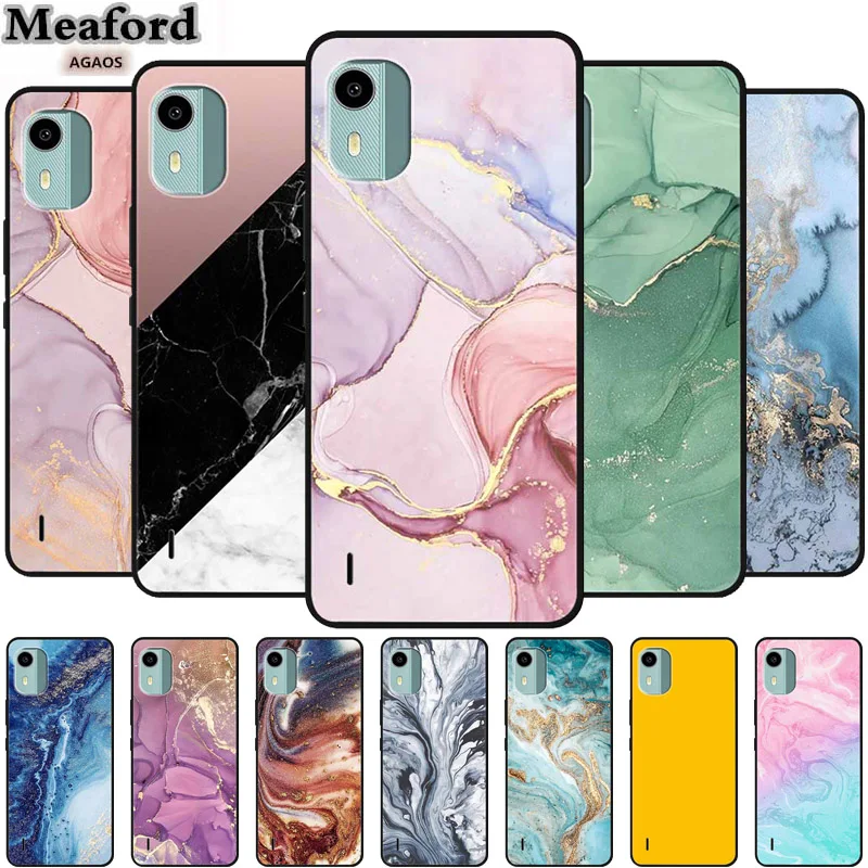 Marble Soft Silicone TPU Phone Back Cover Case - Stylish Protective Bumper