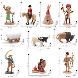 Wildlife Adventure Playset with Realistic Animal and Indigenous Figures (Wild West Set)