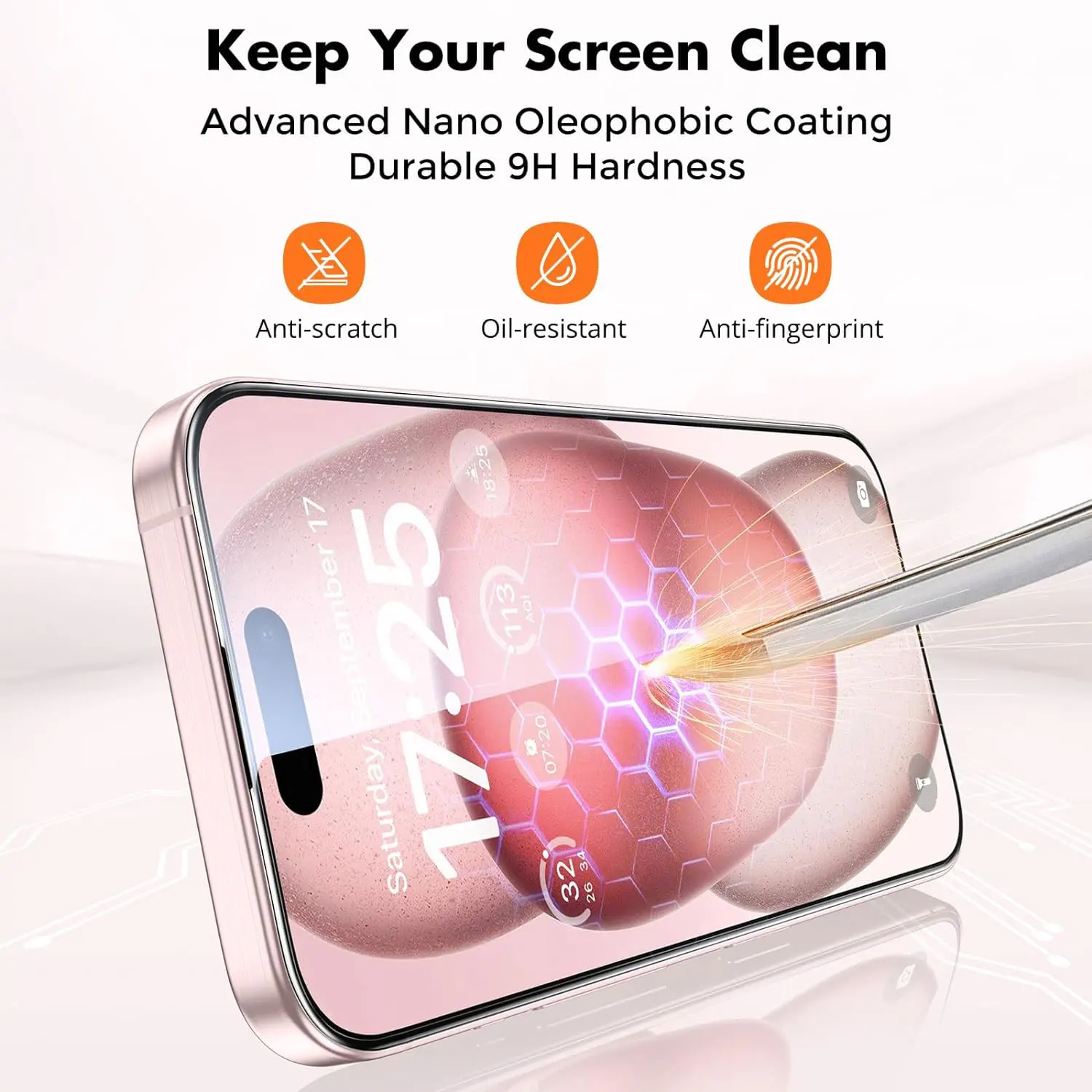 Transparent Shockproof Soft TPU Case with Tempered Glass Slim Cover