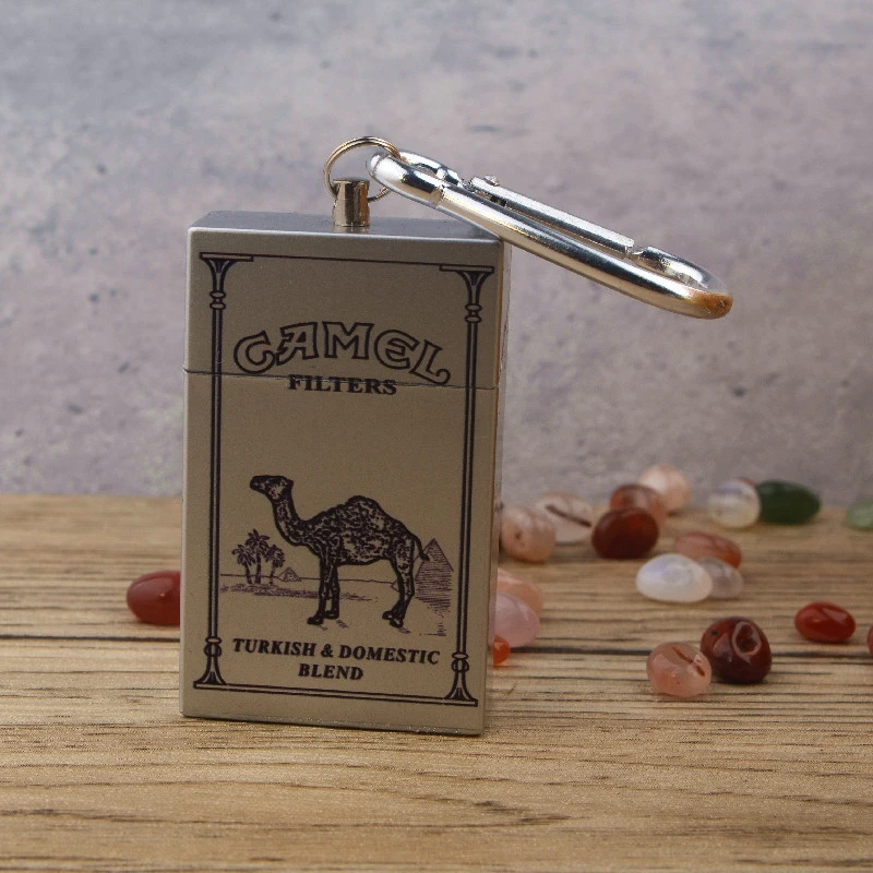 Portable Metal Ashtray With lid Keychain Pocket Mobile Ashtray Desktop