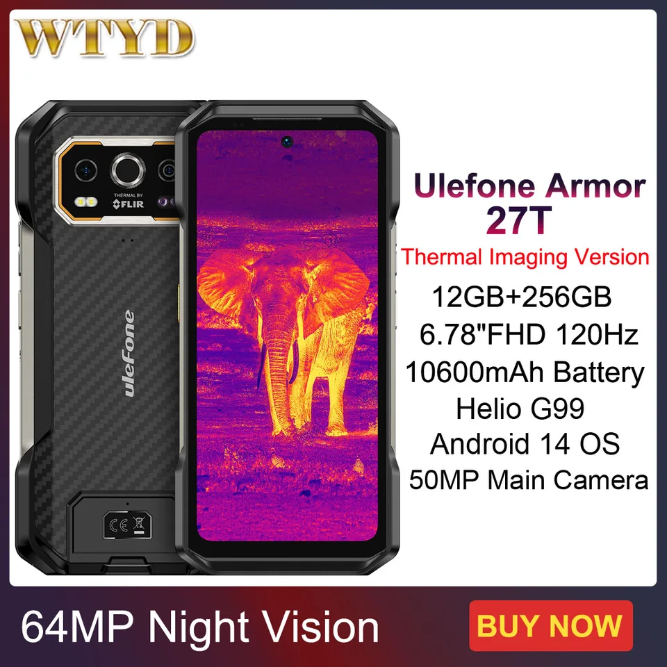 Ulefone-Armor 27t頑丈な電話,12GB 256GB,10600mAh, 6.78インチ
