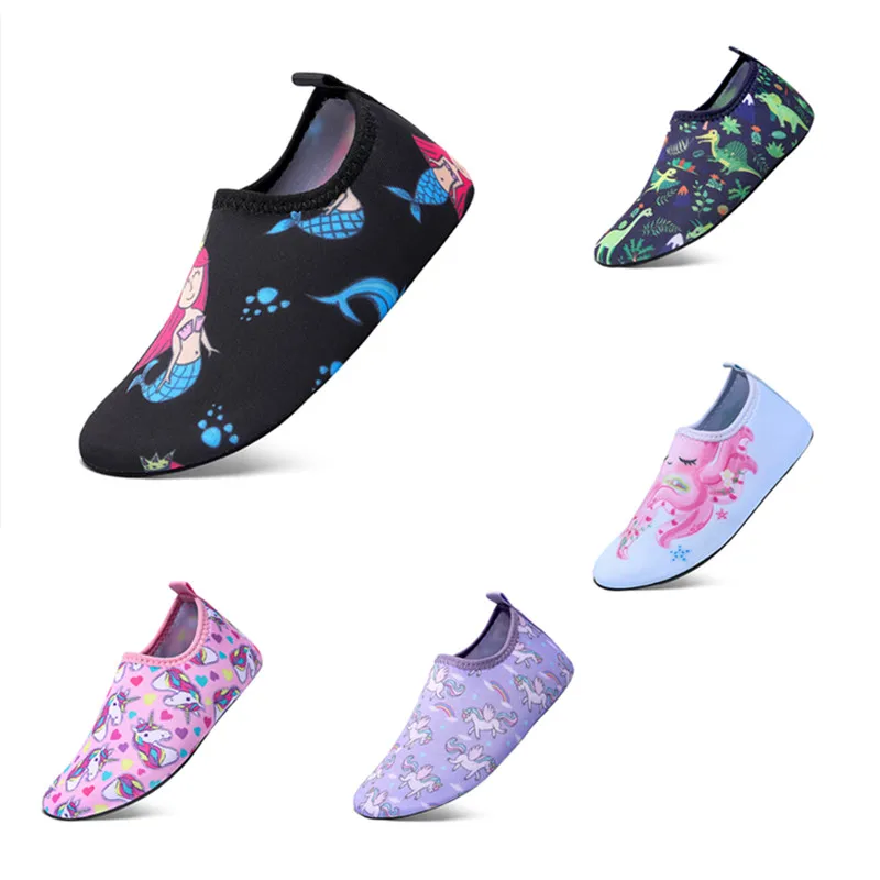 Summer Swimming Shoes Kid's Aqua Shoes Boys Girls Barefoot Yoga Footwear Socks Breathable Non-Slip Summer Beach Slipper