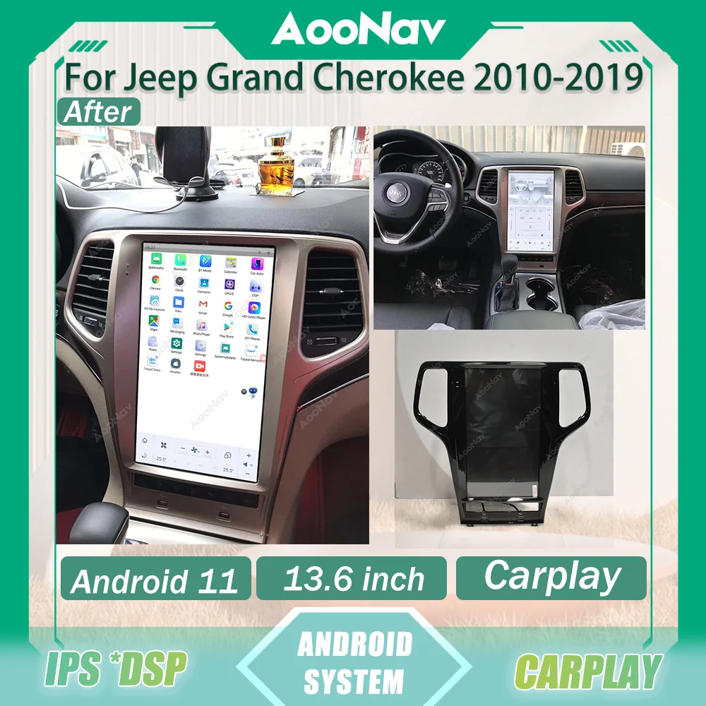 

Android 11.0 Car Radio For Jeep Grand Cherokee 2010-2019 Tesla Screen GPS Navigation Multimedia Stereo Video Player Head Unit