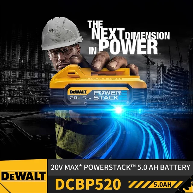 Batteries Dewalt Power Tools  Dewalt 20v Powerstack Battery - Dewalt  Dcbp520 5.0ah - Aliexpress