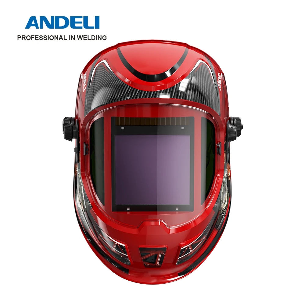 

ANDELI Auto Darkening Welding Helmet Large View True Color Solar/Battery Power Welding Hood With 4 Arc Sensor Welding Mask