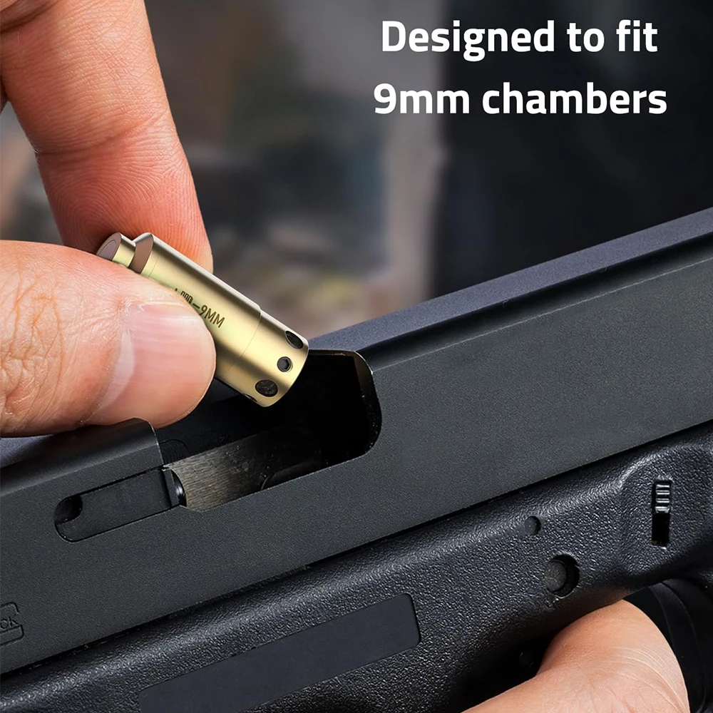 Tactical Magnetic Bore Sight Laser for 9mm 5.56mm 223 Red Laser Bore Sighter with 6 Batteries Lazer Zeroing Cartridge Sight