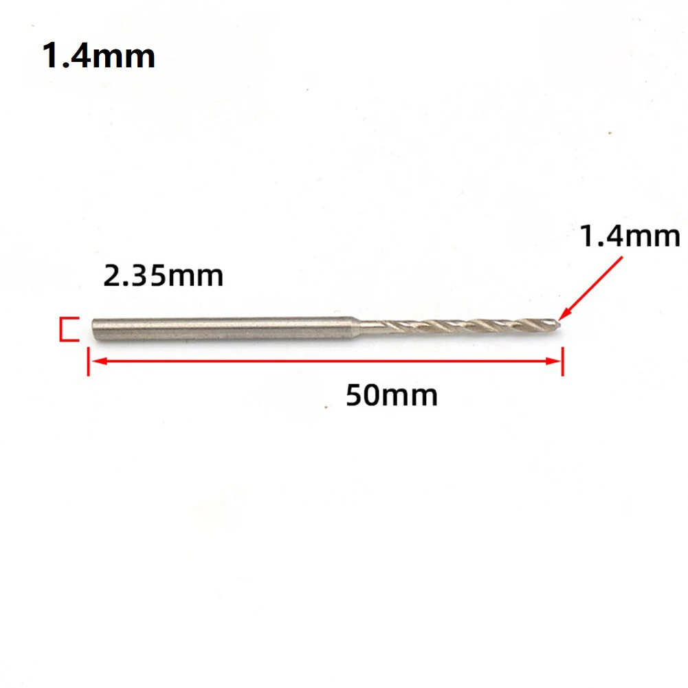 7pcs 0.8-2.0mm Straight Handle Drill Bit Woodworking Hss Drill Bits For Drilling Wood Plastic Rubber Model Tools Accessories