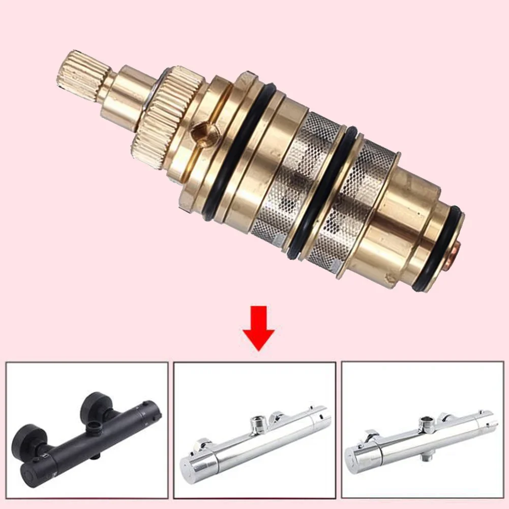 Brass Replacement Thermostatic Cartridge Shower Mixer Valves Bar Repair Kit Bathroom Water Temperature Control Faucet Cartridge faucet cartridge thermostatic mixing valve