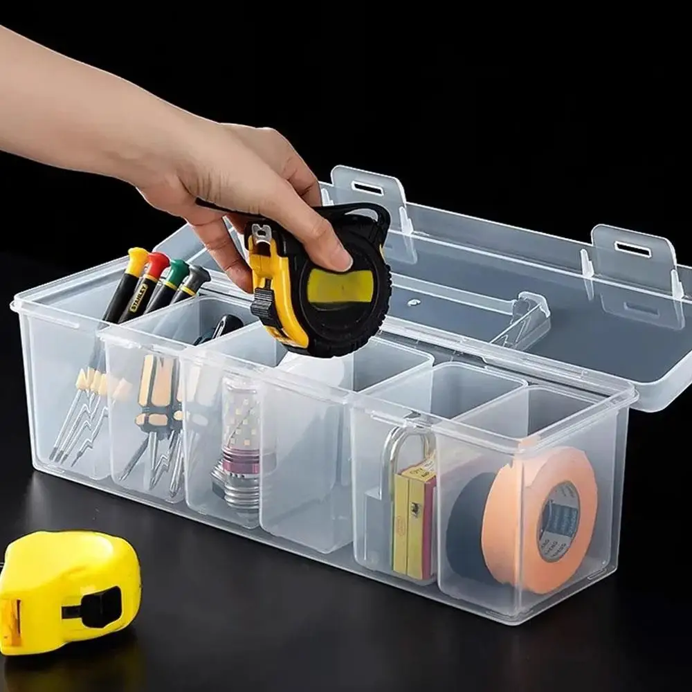 Tool Parts Storage Box Set Multi-Compartment Tool Organizer Multi Functional Small Accessory Sorting Case Toolbox With Handle - 3