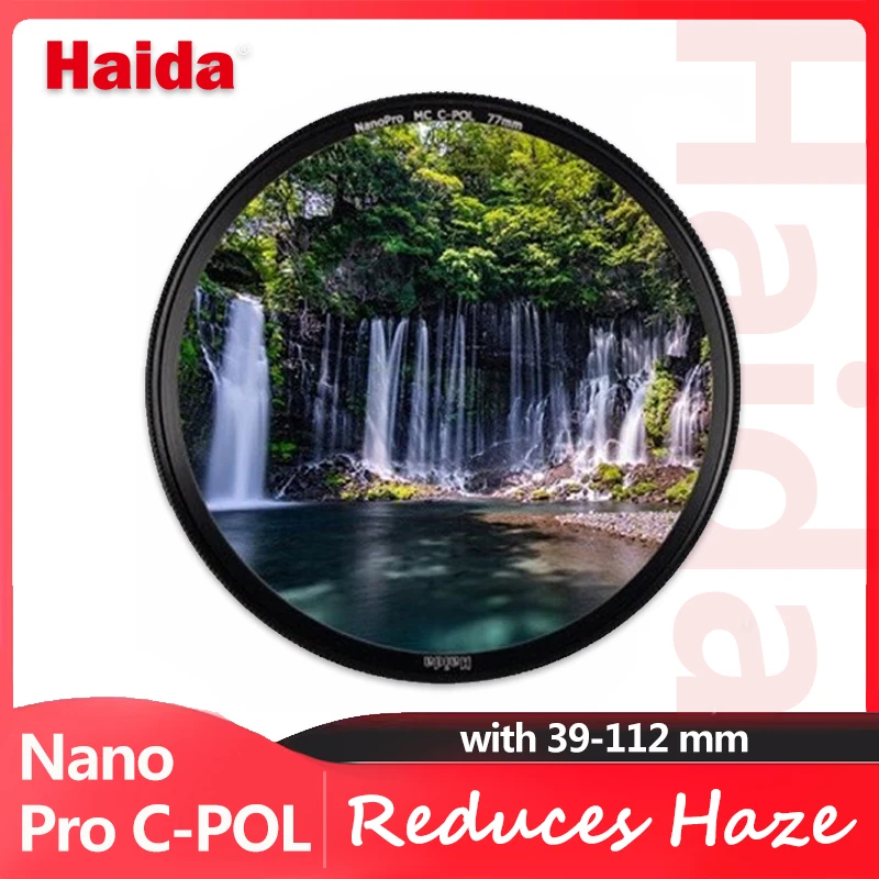 

Haida NanoPro C-POL Filter for Lens Photography Eliminate Reflections and Glare Reduces Haze in Landscapes with62/67/72/77/82mm