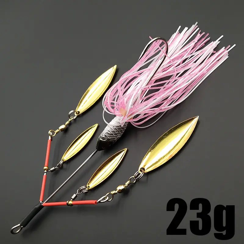 Lunker Spinner Baits Hard Fishing Lure 23g Noisy Buzz Rotating Blade Bubble Vibration Tandem Spin Willow Bass Trout Perch Pike - Image 5