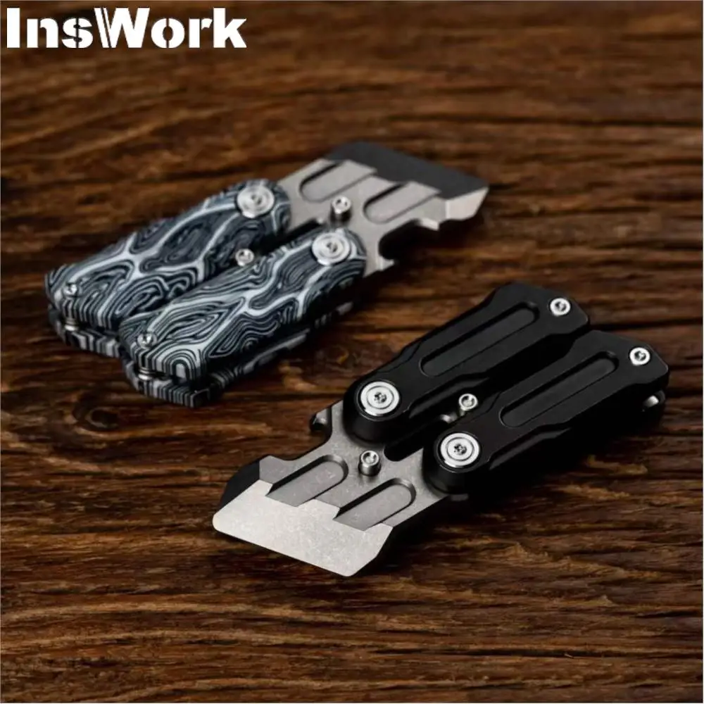 

WANWU EDC Compact Finger Spinner Titanium Alloy G10 Bottle Opener Crowbar Stress Toy