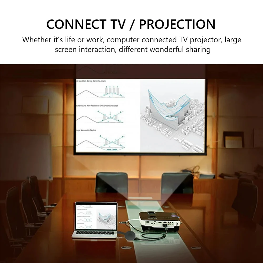 Wireless HDMI Mirroring Multiple Device Mobile Phoneconnected To TV HD 1080P Projection Computer Ipad WIFI Live Screen Projector