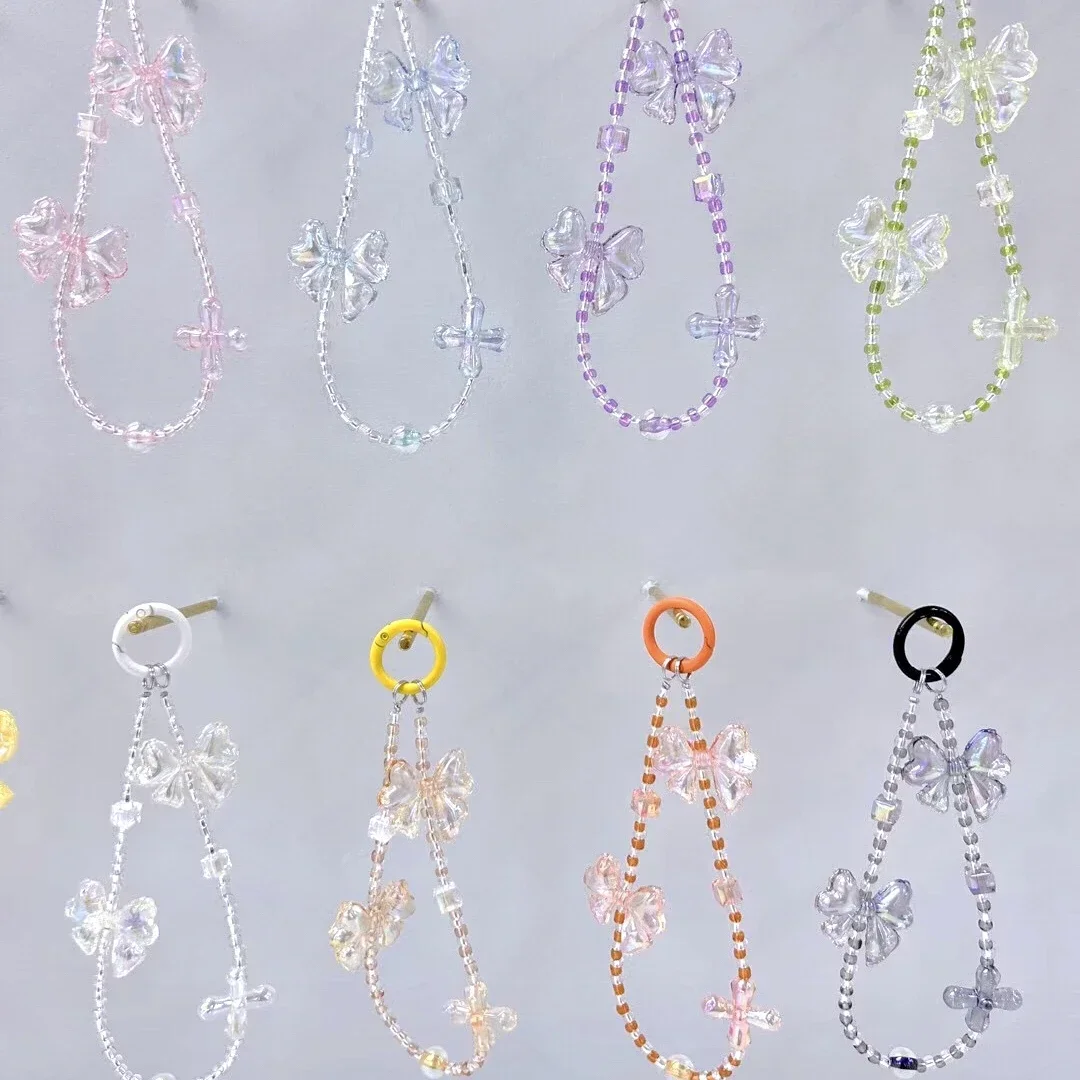Acrylic Beads AB Colorful Balloon Bow Loose Spacer Beads For Necklace Bracelet Earrings Accessories DIY Jewelry Making Acrylic Craft Beads Acrylic Beads