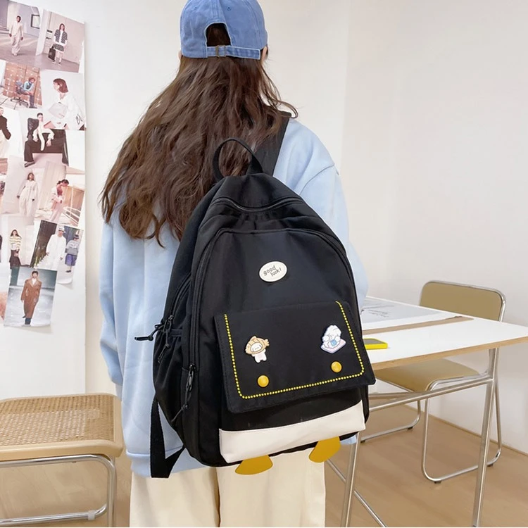 

Школьный ранец с японским мультяшным рисунком, мягкий рюкзак в Корейском стиле для девушек, Студенческая сумка с подвеской