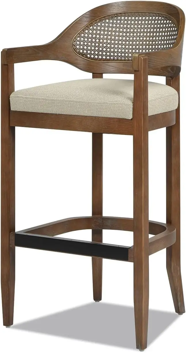 

Jennifer Taylor Home Americana Mid-Century Modern 30.5" Cane Back Bar Stool