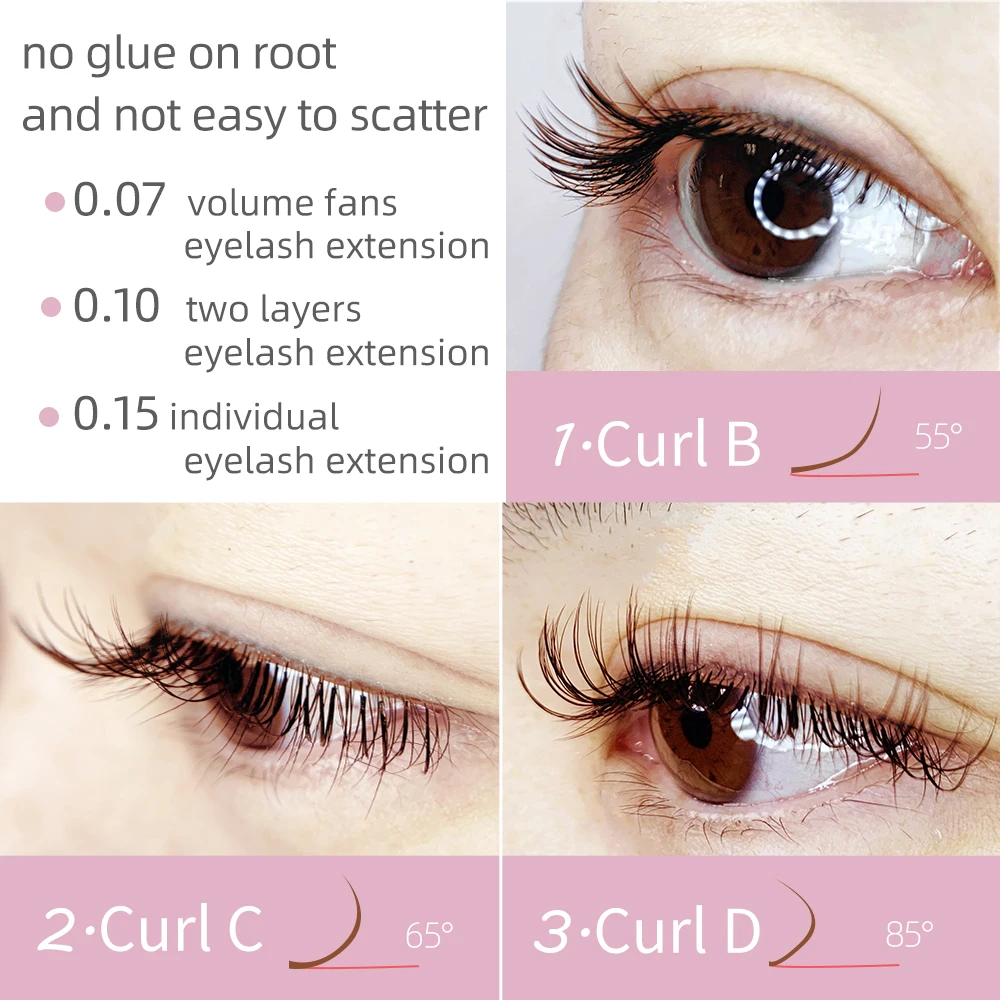 NAGARAKU High Quality Light/ Dark Brown Eyelash Mink Lash False Eyelash  Faux Individual Eyelashes Cilia Lashes Eyelash Extension