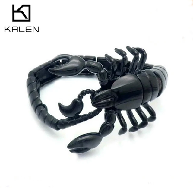 KALEN Stainless Steel Hook Novelty Heavy Bracelet for Men Domineering Gold  Color Polished Scorpion Animal Male Jewelry Gift - AliExpress