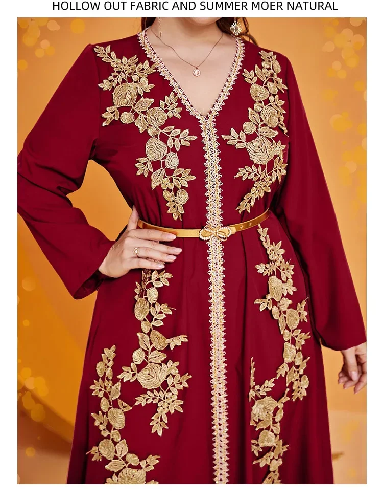 Eid Muslim Abaya for Women Party Dresses Jalabiya appliques Ramadan Morocco Dubai Abayas Kaftan Islam Vestidos Arab  dresses