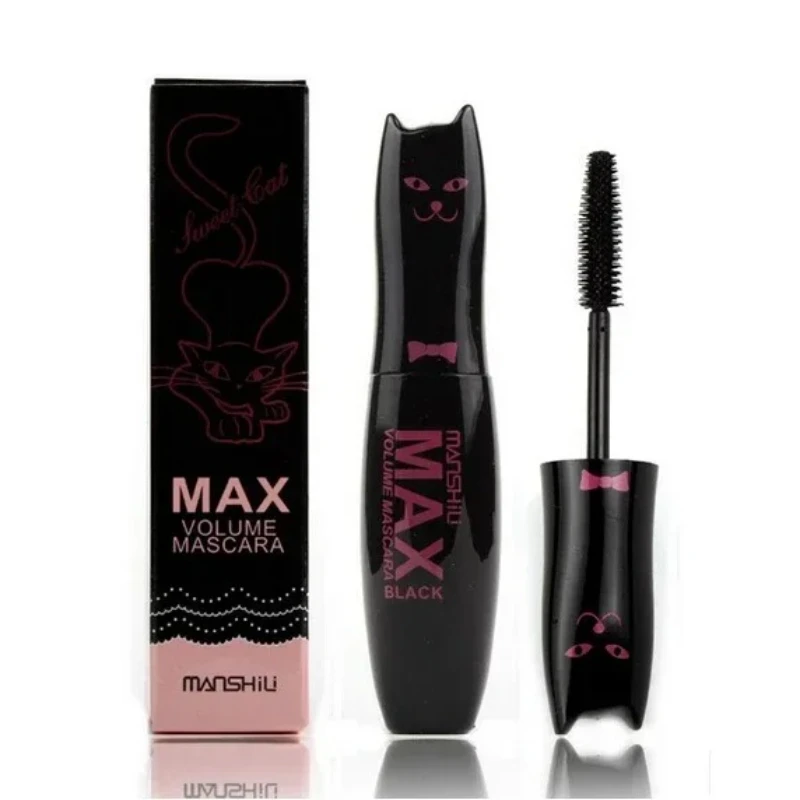 Make Up MAX Volume Curling Mascara Waterproof Thick Lengthening Lash Extention Natural Makeup Eyelashes Black Cat Kitty Cute
