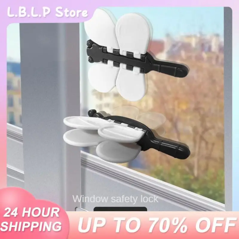 

Without Punching Baby Safety Lock One Second Lock Butterfly Shape Locks Home Use Push-pull Stopper Anti-pinch Hand 1pcs Pp