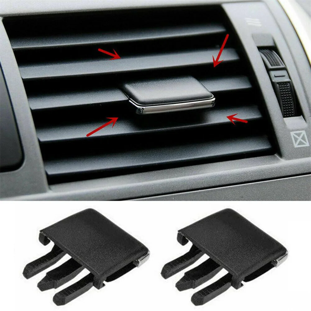 

2pcs Auto Air Conditioning Vent Black Louvre Blade Slice Clip 0081-3374B For Toyota For Corolla 2004-2010 Plastic 30mm X 36mm