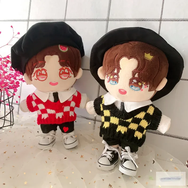 

NEW 20cm PP cotton Replaceable clothes Doll Lace shirt sweater beret hat shoes Sean Xiao Clothes Children's Christmas gifts