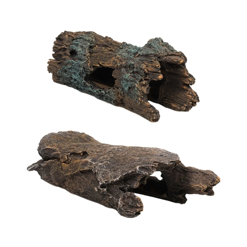 Reptiles Hideout Tree Trunk Simulation Landscape DIY Decor Bonsais Crafts