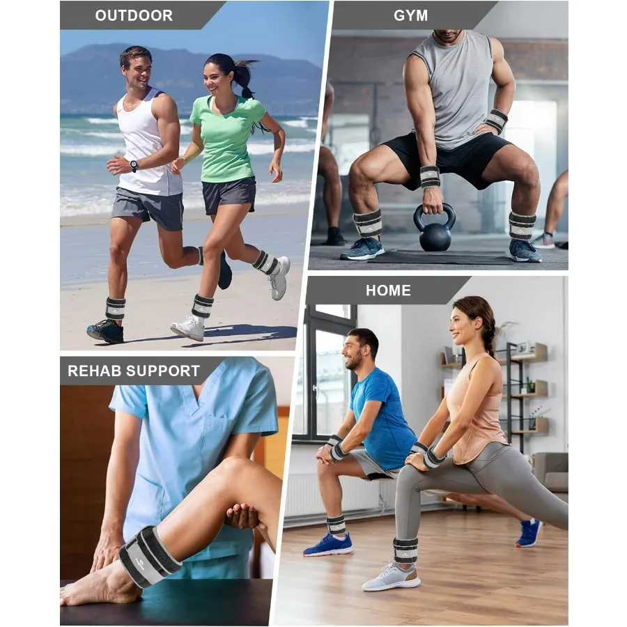 6 lbs each( 12 lbs pair)Adjustable Ankle Weights with Removable Weight for Jogging, Gymnastics, Aerobics, Physical Therapy