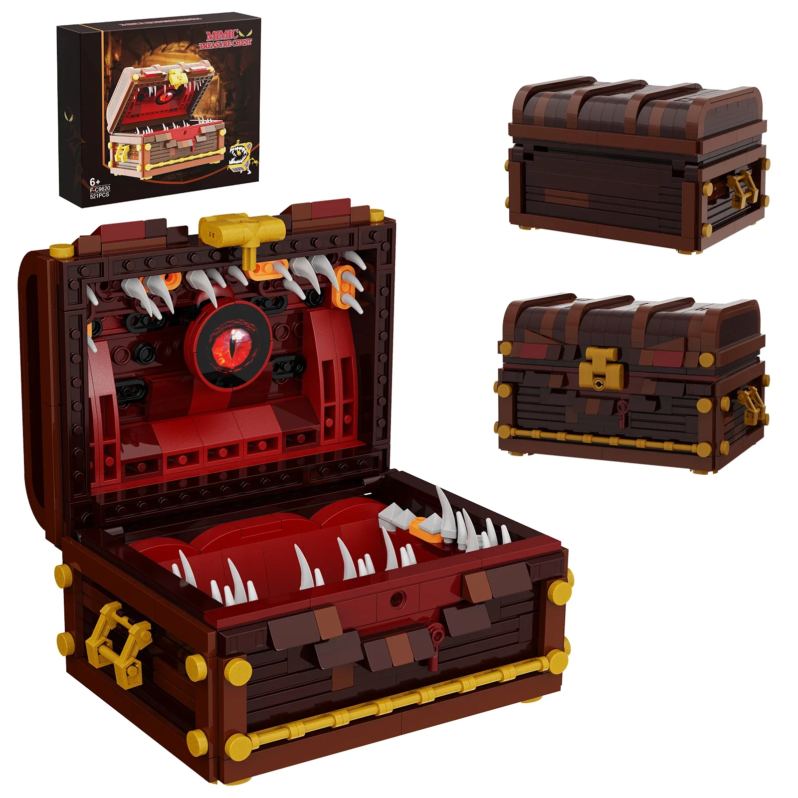 

MOC Cyclopia Fantasy Treasure Mimic Chest Monster Building Blocks Set For Dungeoneds Dragons Souls Bricks Toys Children Gifts