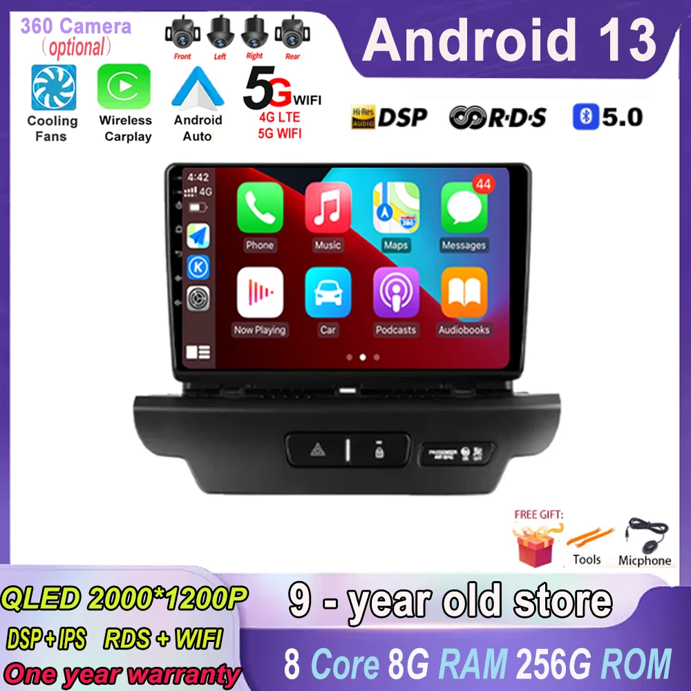 

for Kia Ceed 3 CD 2018 - 2020 Android 13 GPS Navigation Car Radio Multimedia Video Player QLED Screen Radio FM DSP