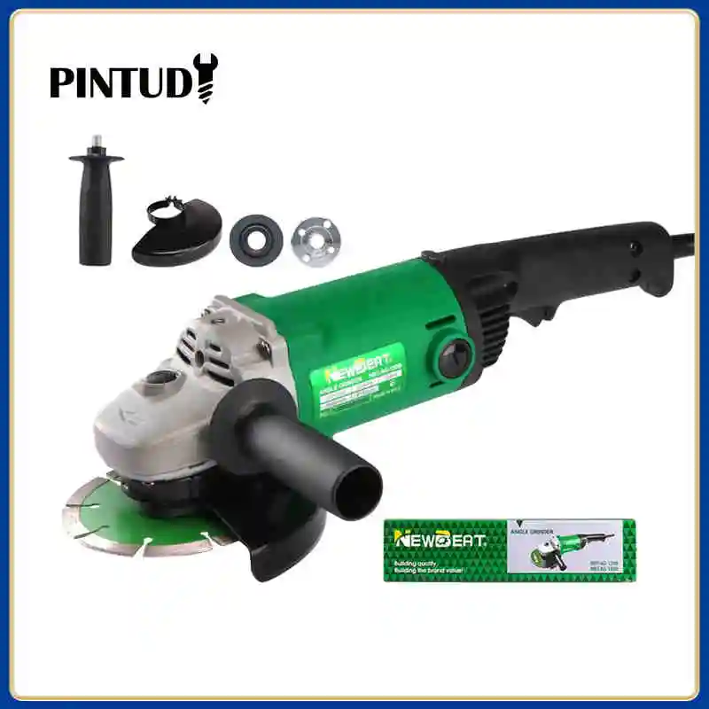 

Newbeat 1250W NBT-AG-125B Cutting Angle Grinder Cutting Pipesin Boiler Trigger Green 125MM 8500R/MIN 110v 220v 47.2*12.6*11.6cm