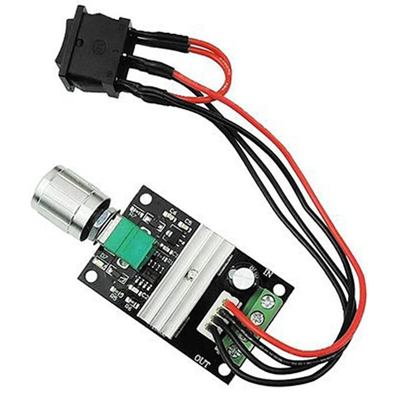 스위치 포함 Pwm DC 모터 거버너, 정방향 및 역방향 속도 제어, 6V, 12V, 24V, 3A
