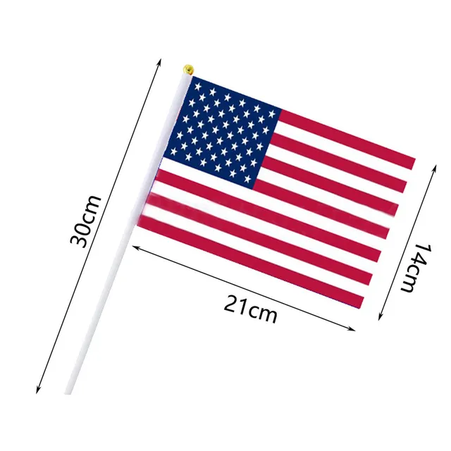 USA Drapeau Fan Plissé, Drapeaux Américains US Guirlande Étoiles Et Rayures Patriotiques - Couleur Pointue Et Résistant à La Décoloration - Bannière Demi-Fan