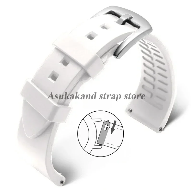 Quick Release Silicone Watch Band - Versatile Rubber Strap
