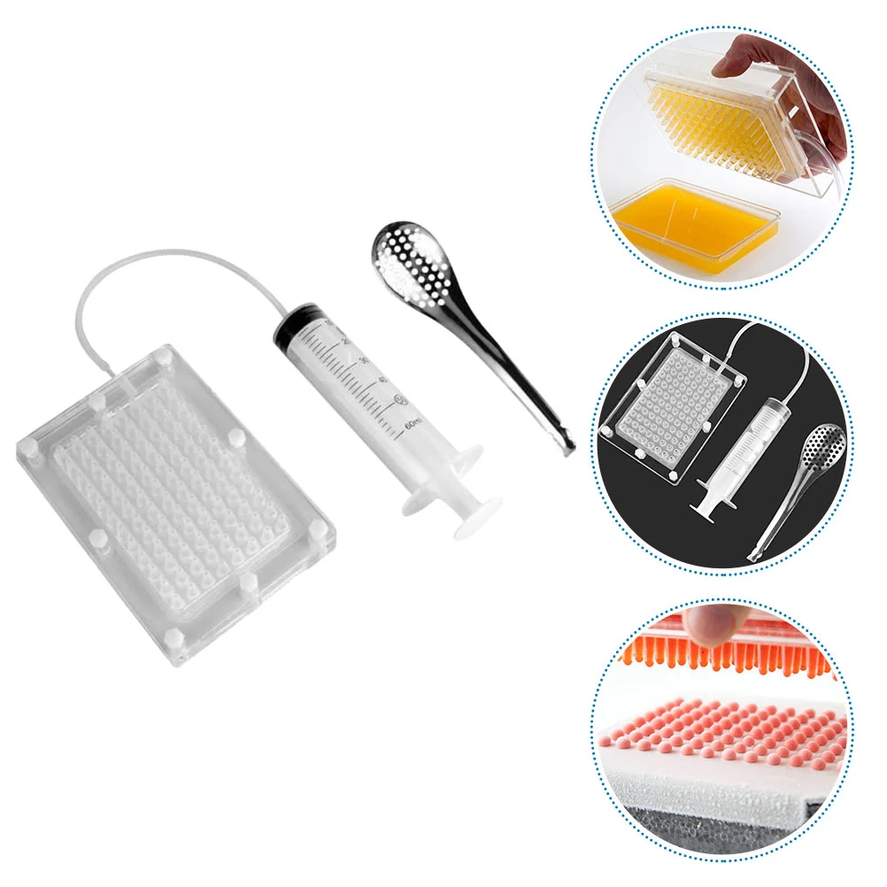 

Caviar Maker Box Spherification Dropper Gastronomy Kit Sauce Dispenser Strainer Spoon Kitchen Restaurant