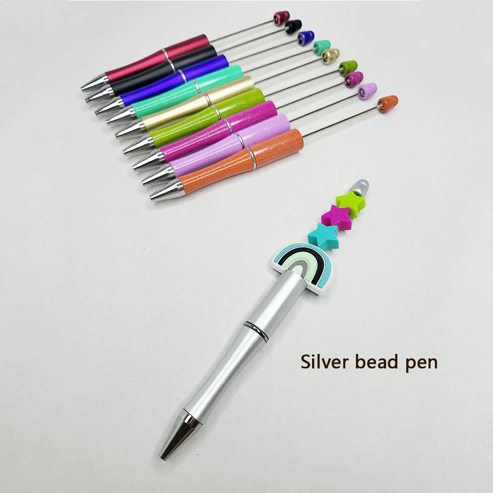 20pcs Silver Beaded Ballpoint Pen Kawaii Ballpoint Pen Fountain Pen Cute Pens In Bulk Retractable Pen School Office Supplies