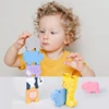 Wooden Animal Stacking Block Game Shape Matching Puzzle Balance Toy Montessori Fine Motor Training Educational Toys For Children 2