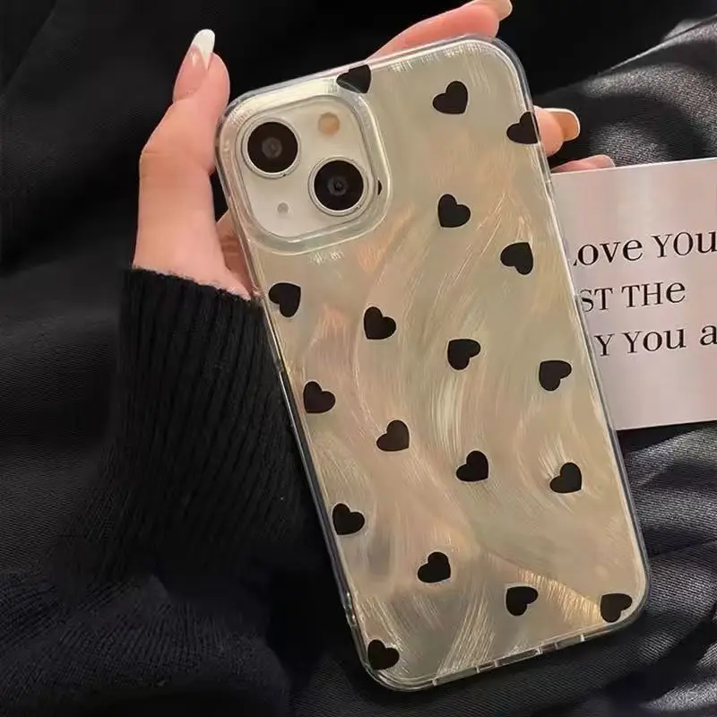 Sweet Heart Glossy Phone Case for OPPO - Stylish Protective Cover