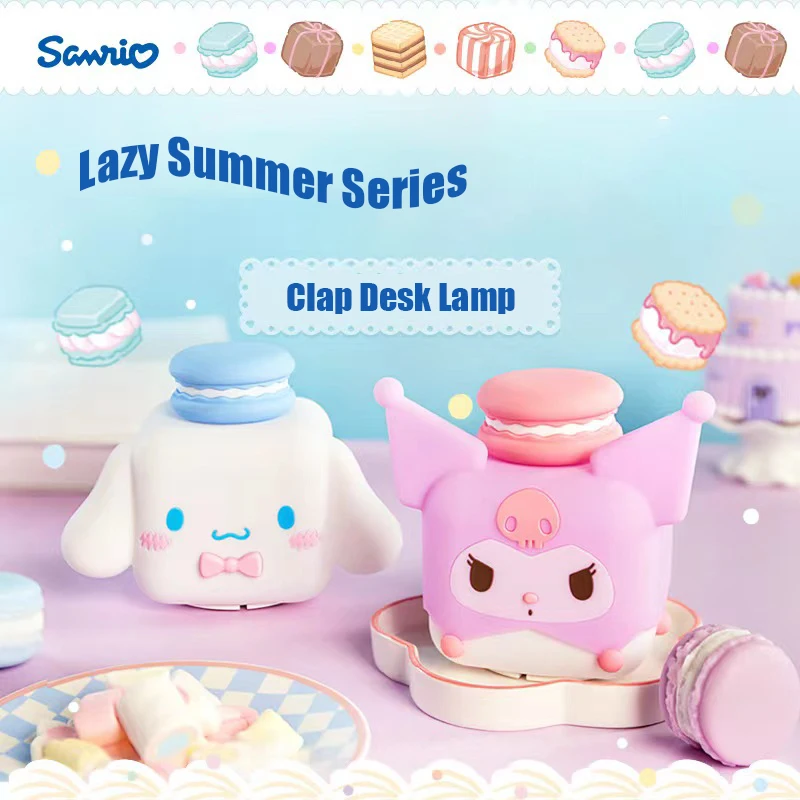 

Kawaii Sanrio Lazy Summer Series Cartoon Kuromi Cinnamoroll Pat Night Light Doll Cute Girls Bedroom Bedside Night Light Ornament