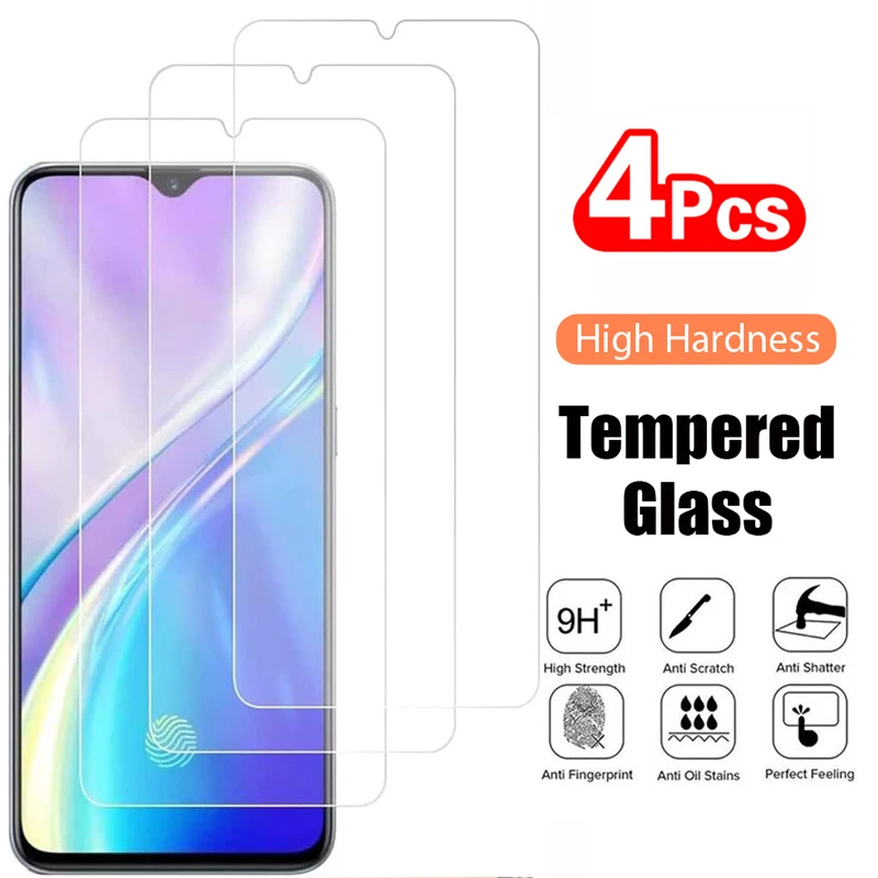 

2/4Pcs Tempered Glass Y76 Y72 5G Y03 Screen Protector For Vivo Y75 Y21 Y22 Y100 Y20i Y53S Y12S Y52S Protection Film