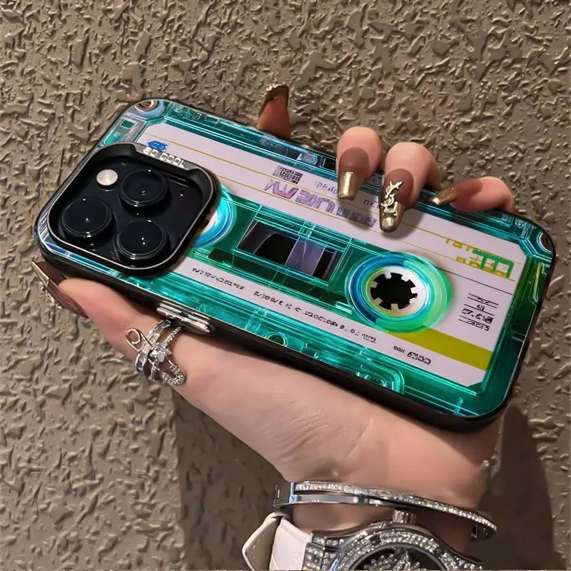 Retro Cassette Tape Design Shockproof Phone Case