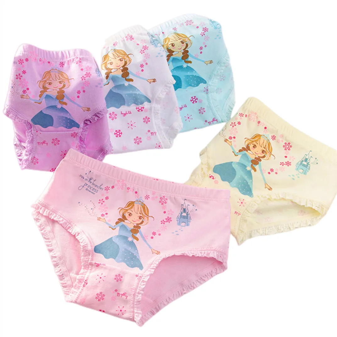 Girl Cotton Lace Briefs Kids Underwear Size 3T-10T 4pcs/Lot