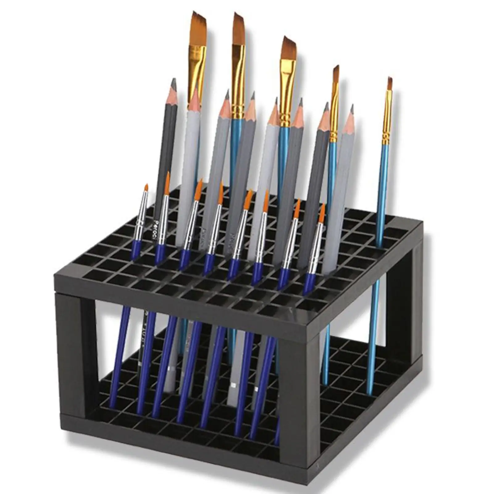 접이식 펜 홀더 스탠드 내구성 있는 96홀 정리함 책상 연필 보관 랙